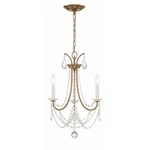 Crystorama Karrington Light Mini Chandelier, Aged Brass KAR-90903-AG-CL-MWP. Fixed Price $398.00.