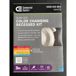 Commercial Electric Slimled 3IN Recessed Light Trim White Canless 550LM Cct. Fixed Price $14.23.