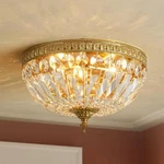 Rennnsan Jarvis 13 In. 3-LIGHT Classic Crystal Flush Mount With Gold Finish. Fixed Price $67.99.