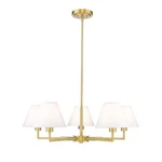 Z-lite Leila 5 Light 34" Chandelier, Luxe Gold/white Linen 744-34R-LG. Fixed Price $336.60.