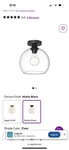 Alora Mood Castilla 1-LIGHT Ceiling Light, Flush Mount, Clear, Matte Black. Fixed Price $89.90.