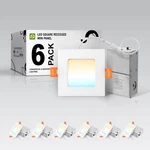 Pack Led Square Recessed Lighting Inch, Cct 2700K-5000K CRI90+, 6W 30W .... Fixed Price $96.14.