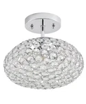 Krystal Ice 9"W 1-LIGHT Semi-flush Fixture By Kichler Chrome Glass Finish. Fixed Price $19.98.