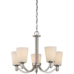 Nuvo Laguna Light Hanging Fixture W/ White Glass, Brushed Nickel 60-5825. Fixed Price $264.00.