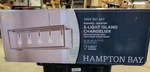 New Hampton Bay Boswell Quarter 34 In. 5-LIGHT Brushed Nickel Farmhouse Linear. Fixed Price $199.00.