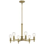 Kichler Torvee 6 Light Chandelier, Brushed Natural Brass - 52424BNB. Fixed Price $364.99.