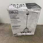 Dsi Lighting Bennington 5-LIGHT Matte Black Chandelier Water Glass Shades. Fixed Price $35.99.