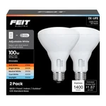Feit Electric BR30 Led Light Bulb, Equivalent, 100W, White. Fixed Price $24.59.