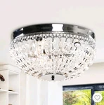 13.8" Modern Silver Crystal Flush Mount Ceiling Light/parrot Uncle Free Shipping. Fixed Price $59.00.