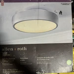 Allen+roth: Caroline Led Flushmount Ceiling Fixture(chrome Finish/frosted Glass). Fixed Price $55.75.