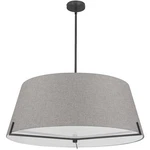 Dainolite Preston Lt 13" Incand Pendant, Black/grey Fabric PST-324P-MB-GRY. Fixed Price $492.00.