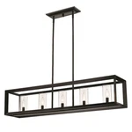 Golden Lighting Smyth Linear Pendant, Matte Black/clear Glass 2073-LPBLK-CLR. Fixed Price $439.99.