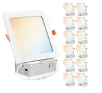 Parmida (12 Pack) 6 Inch Square 5CCT Ultra Thin Led Recessed Lighting With Ju.... Fixed Price $100.00.