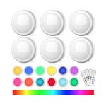 Semsmoks Puck Lights With Remote Control, Battery Operated Led Push... Fast Ship. Fixed Price $29.93.