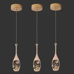 Tkhky Modern Gold Pendant Fixtures, Crystal Lights With 3-COLOR,. Fixed Price $119.99.