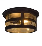 Lot Of 4 Sylvania Cambridge 2-LIGHT Antique Black Ceiling Flushmount. Fixed Price $79.99.