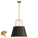 Dainolite Trapezoid Light Pendant, Black/gold TRA-1P-GLD-BK. Fixed Price $340.00.