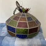 Fredrick Raymond Tiffany Style Stained Glass Chandelier Lamp Light 80S Vintage. Fixed Price $180.00.