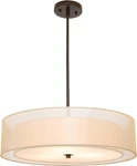 Matte Black 3-LIGHT Drum Chandelier With Adjustable Fabric Shade For Home. Fixed Price $141.99.