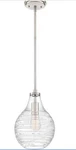 Quoizel QPP4019 Nickel Genie Single Light 9"W Mini Pendant. Fixed Price $89.98.