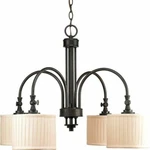Progress Lighting Clayton 4-LIGHT Espresso Transitional Shaded Chandelier. Fixed Price $179.99.