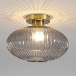 Bokt Smoke Grey Glass Globe Ceiling Light Mid Century Farmhouse Hallway Lamp. Fixed Price $95.95.