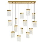 Lights 48X12 Gold Led Chandelier By Cwi Lighting, 1587P48-14-624-RC. Fixed Price $2598.00.