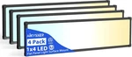 Ultra-bright Pack 1X4 Led Flat Panel Light, Dimmable, Adjustable Color, Black. Fixed Price $299.99.