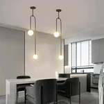 Mid-century Modern Milk Glass Pendant Light 2-PACK Matte Black Hardwired G9. Fixed Price $105.14.