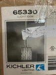 Kichler 65330 Cloudburst Single-bulb Indoor Pendant W/ Cylindrical Glass Shade. Fixed Price $50.00.