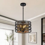 13'' Pendant Light Led Rustic Drum Chandelier For Kitchen Living Room Fixture. Fixed Price $83.99.