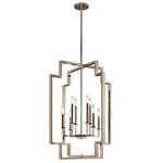 Kichler 43966PN Downtown Deco 8-LIGHT Chandelier Foyer In Polished Nickel. Fixed Price $859.99.