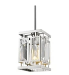Z-lite Mersesse 1 Light Mini Pendant Brushed Nickel 6006MP-BN Cut Crystal Glam. Fixed Price $85.00.