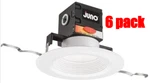 6X Juno JBK6 Rd SWW5 90CRI Oneup Led Downlight Series, 6IN, Baffle Trim White. Fixed Price $17.50.