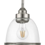 Progress Lighting P500137 Nickel Saluda Single 7"W Mini Pendant. Fixed Price $112.49.