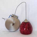 Besa Lighting 1XP-5605MA-SN Low Voltage Tay Pendant Magma Glass Sat Nickel. Fixed Price $75.00.