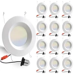 12 Pack 5/6 Inch 5CCT Led Recessed Lighting Retrofit, 2700K/3000K/4000K/5000K.... Fixed Price $109.62.