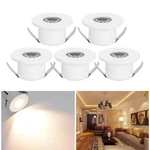 5 Pack 1W Mini Led Recessed Lighting, Inch Lights With Driver .... Fixed Price $36.97.