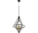 Quorum 8065-4-69 Transitional Four Light Pendant Black Finish,. Fixed Price $80.18.