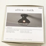 Allen Roth Yordan Cage Matte Black Semi Flush Mount Ceiling Light Indoor Outdoor. Fixed Price $49.99.