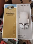 Set Of 2 Hampton Bay Chaplinne 1-LIGHT Satin Nickel Sconce Frosted White Shade. Fixed Price $20.00.
