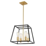 Carter 4-LIGHT Black & Gold Modern Cage Chandelier Fixture By Artika. Fixed Price $84.45.