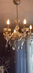 Crystal Chandelier Ceiling 6-LIGHT Pendent Glass Beads Beautiful Elegant. Fixed Price $100.00.