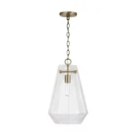 Capital Lighting 1-LIGHT Pendant, Aged Brass/clear Prismatic 338316AD. Fixed Price $307.20.