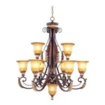 Livex Lighting Villa Verona Chandelier Bronze With Aged Gold Leaf Multi-color. Fixed Price $1650.99.