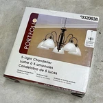 New Portfolio 5-LIGHT Chandelier Fixture For Dining Room, Kitchen Bronze. Fixed Price $35.00.