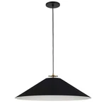 Dainolite Prudence Light Pendant, Brass And Black PDC-241P-AGB-MB. Fixed Price $328.00.