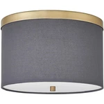 Dainolite Lighting FRD-122FH-AGB-GRY Frederica Flush Mount Aged Brass. Fixed Price $108.00.