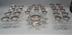 Rare 43 Piece Mid 19TH French Empire Stemware Set Engraved & Gilded, C. 1870. Fixed Price $1400.00.