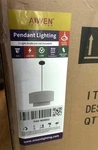 Nib Aiwen Modern 20 In. 3-LIGHT Drum Chandelier Hanging 2-TIER Lampshade. Fixed Price $30.00.